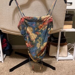 Floral Spaghetti Strap Top Urban Outfitters